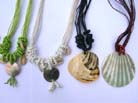Sea shell and beaded fashion necklace
