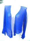 Beautiful royal blue loose knit cover shirt with long sleeves 