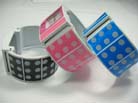 polka dot design on bracelet of fun fashion watch