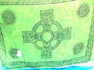 Celtic cross theme sarong in green