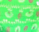 Artist seashell motif summer sarong in green