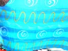 Artwear fashion designed blue spiral sarong 