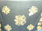 Golden colored turtle pattern on black artwear sarong