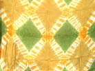 Sarong with Diamond pattern print in yellow and green