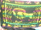Stylish sarong with Singing Bob Marley picture in Jamaican coloring
