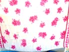 Pink aloha hibiscus floral design on white inspiring sarong
