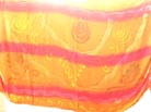 Art trend orange and pink batik shawl