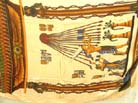 gyptian figure and art print on crafted sarong 