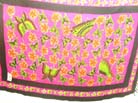 Beautiful butterfly image on pink garden wear sarong