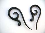 Filigree vine inspired horn earrings