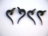 Tribal dolphin theme horn earrings