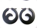 Hoop Earrings made from organic wood