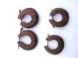 Handcrafted organic wood Hoop earrings