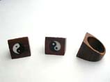 Stylish fashion wood rings in an assortment of designs