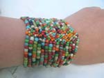 Multi string and colored summer stretch bracelet 