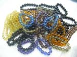 Spring fashion stretch bracelet with blown glass beads