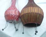 Vase inspired decorative lantern lamps with, metal legs 