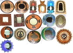 Assorted Celestial Mood Mirror, Sealife Mirror, OM Mirror, Buddha Mirror, Tribal Mirror, Animal Mirror and Gekco Mirror