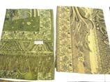 A fancy layout, gold thread floral print scarf