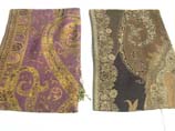 floral or teardrop print with gold thread embroidery shawls